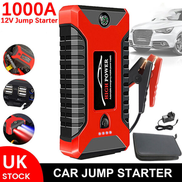 12V Car  Starter Pack Booster Battery Charger Emergency Power Bank UK